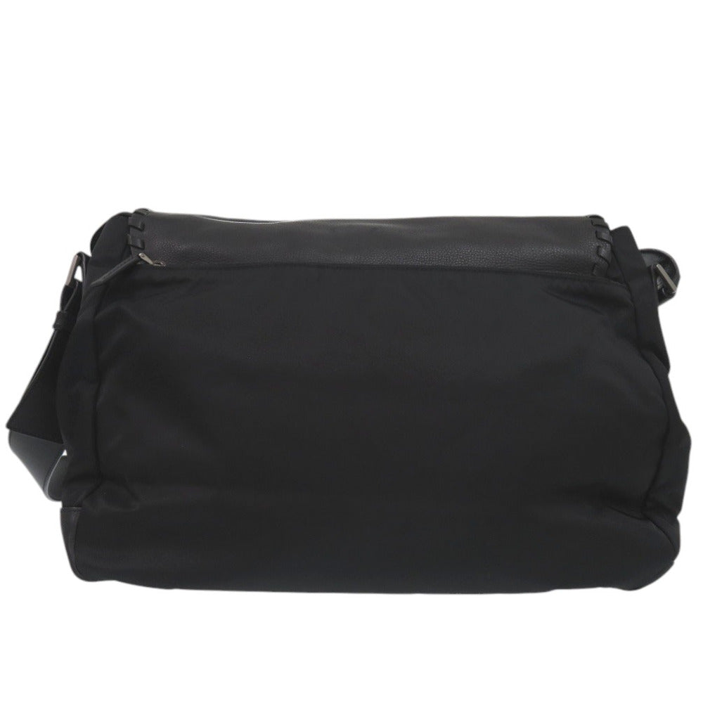 美品 プラダ メッセンジャーバッグ BT0582 斜め掛け ショルダーバッグ レザー ナイロン NERO 1191【中古】PRADA