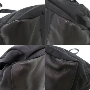 美品 プラダ メッセンジャーバッグ BT0582 斜め掛け ショルダーバッグ レザー ナイロン NERO 1191【中古】PRADA