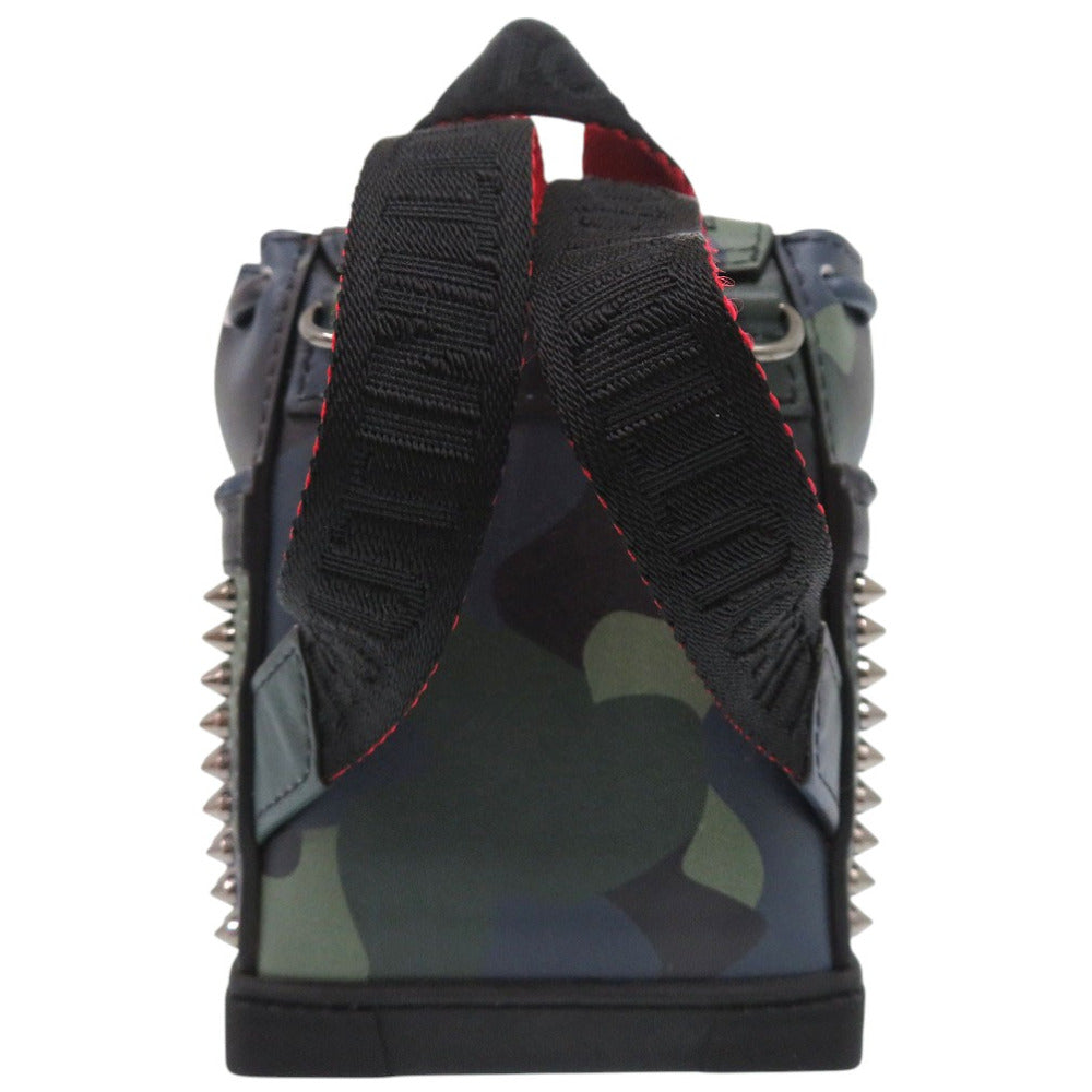 未使用品 クリスチャンルブタン エクスプローラーファンク ショルダーバッグ スパイク 迷彩 ミニバッグ カーフ 1206【中古】Christian Louboutin