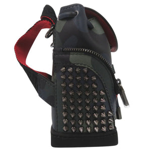 未使用品 クリスチャンルブタン エクスプローラーファンク ショルダーバッグ スパイク 迷彩 ミニバッグ カーフ 1206【中古】Christian Louboutin