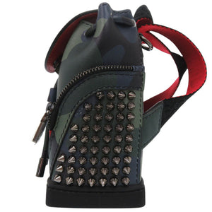 未使用品 クリスチャンルブタン エクスプローラーファンク ショルダーバッグ スパイク 迷彩 ミニバッグ カーフ 1206【中古】Christian Louboutin