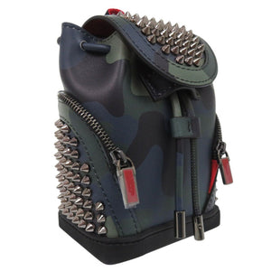 未使用品 クリスチャンルブタン エクスプローラーファンク ショルダーバッグ スパイク 迷彩 ミニバッグ カーフ 1206【中古】Christian Louboutin