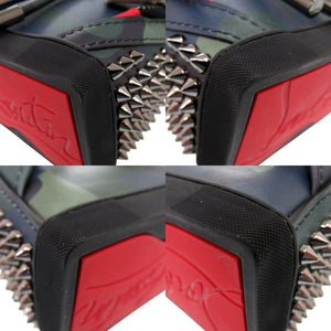 未使用品 クリスチャンルブタン エクスプローラーファンク ショルダーバッグ スパイク 迷彩 ミニバッグ カーフ 1206【中古】Christian Louboutin