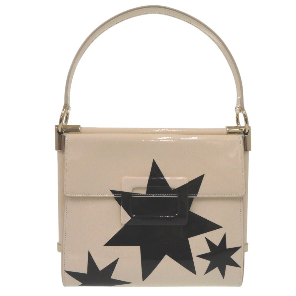 美品 ロジェヴィヴィエ ミスヴィヴ 2WAYバッグ ハンドバッグ RBWAKZBF2019UFC019 エナメルレザー アイボリー 1215【中古】Roger Vivier