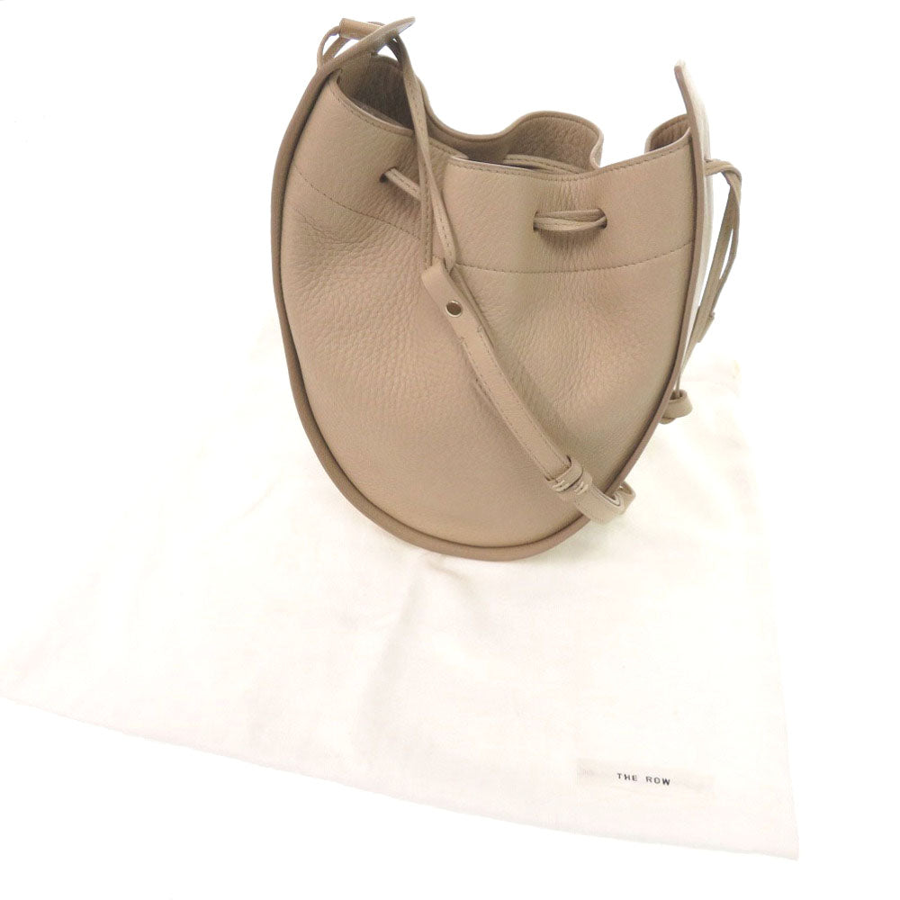 新品同様 ザ ロウ ドローストリングポーチ レザー ベージュ ショルダーバッグ 1216【中古】THE ROW