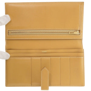 美品 エルメス ベアンスフレ ヴォータデラクト パイユ ゴールド金具 A刻印(2017年製) 長財布 1218【中古】HERMES