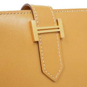 美品 エルメス ベアンスフレ ヴォータデラクト パイユ ゴールド金具 A刻印(2017年製) 長財布 1218【中古】HERMES