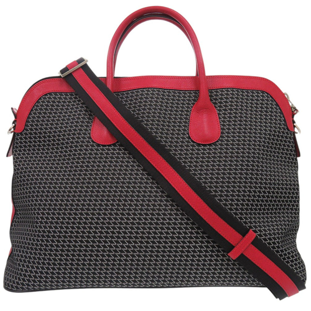 新品同様 ヴァレクストラ K-VAL マイロゴ 2WAY ショルダーバッグ ナイロン レザー ブラック 1226【中古】Valextra