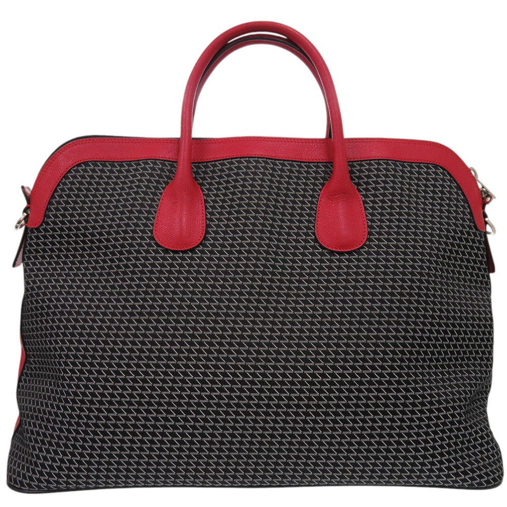 新品同様 ヴァレクストラ K-VAL マイロゴ 2WAY ショルダーバッグ ナイロン レザー ブラック 1226【中古】Valextra