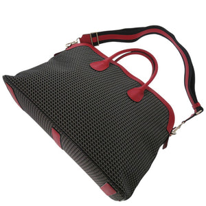 新品同様 ヴァレクストラ K-VAL マイロゴ 2WAY ショルダーバッグ ナイロン レザー ブラック 1226【中古】Valextra