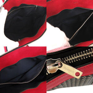 新品同様 ヴァレクストラ K-VAL マイロゴ 2WAY ショルダーバッグ ナイロン レザー ブラック 1226【中古】Valextra