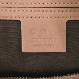 新品同様 グッチ マイクログッチシマ 449646 レザー ピンク ボストンバッグ 1257【中古】GUCCI