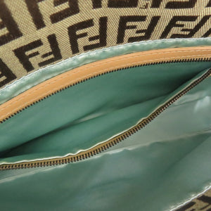 新品同様 フェンディ マンマバケット ズッカ柄 FF金具 8BR000 キャンバス ストーン ベージュ ワンショルダーバッグ 1264【中古】FENDI