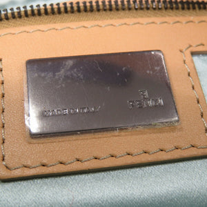 新品同様 フェンディ マンマバケット ズッカ柄 FF金具 8BR000 キャンバス ストーン ベージュ ワンショルダーバッグ 1264【中古】FENDI