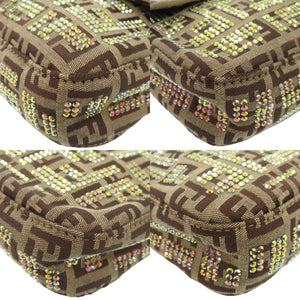 新品同様 フェンディ マンマバケット ズッカ柄 FF金具 8BR000 キャンバス ストーン ベージュ ワンショルダーバッグ 1264【中古】FENDI