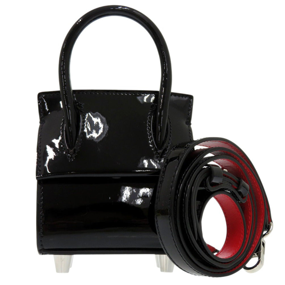 未使用品 クリスチャンルブタン 2way パロマナノ ショルダーバッグ パテントレザー ブラック 1283【中古】Christian Louboutin