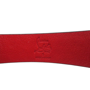 未使用 クリスチャンルブタン エリサ ブレスレット ダブル15 3205086 カーフ メタル ブラック シルバー ブレスレット 1284【中古】Christian Louboutin