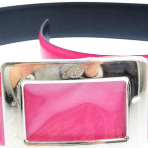 未使用 ロジェヴィヴィエ ダブルフェイス RCWC08101005KF0F81 レザー メタル ピンク ベルト 1285【中古】ROGER VIVIER