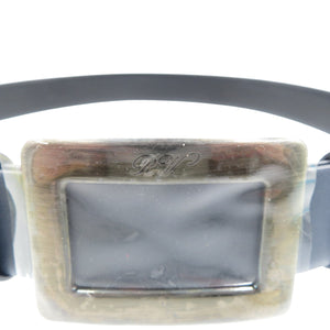 未使用 ロジェヴィヴィエ ダブルフェイス RCWC0341100CIT1012 レザー メタル ネイビー ベルト 1286【中古】ROGER VIVIER