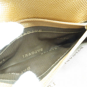 未使用 ブルガリ クラシコ レザー ゴールド金具 ブラウン 二つ折り 長財布 1291【中古】BVLGARI