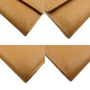 未使用 ブルガリ クラシコ レザー ゴールド金具 ブラウン 二つ折り 長財布 1291【中古】BVLGARI