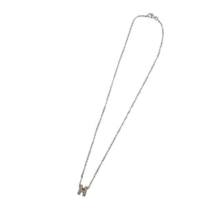 未使用 エルメス ポップアッシュ ポップH メタル マロングラッセ シルバー グレー ネックレス 1294【中古】HERMES