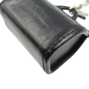 美品 ルイヴィトン ポルトクレ・スピーディ M99207 レザー メタル ノワール 黒 シルバー バッグチャーム キーホルダー 1305【中古】LOUIS VUITTON