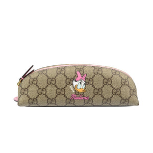 未使用 グッチ 662129 ディズニーコラボ デイジーダック GGスプリーム レザー ベージュ ピンク 筆箱 ペンケース 1310【中古】GUCCI