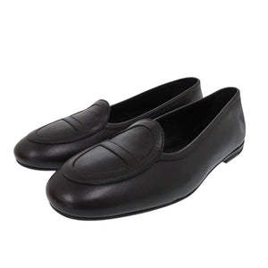 未使用 エルメス モカシン ジュリア H242060Z レザー ブラック ローファー 黒 1315【中古】HERMES