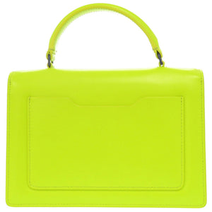 美品 オフホワイト ジットニー レザー イエローグリーン 2WAY ハンドバッグ ショルダーバッグ 黄緑 1336【中古】OFF-WHITE