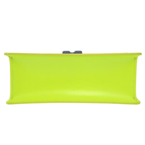 美品 オフホワイト ジットニー レザー イエローグリーン 2WAY ハンドバッグ ショルダーバッグ 黄緑 1336【中古】OFF-WHITE