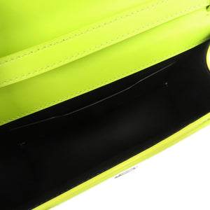 美品 オフホワイト ジットニー レザー イエローグリーン 2WAY ハンドバッグ ショルダーバッグ 黄緑 1336【中古】OFF-WHITE