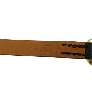 新品同様 エルメス レザー ブラック ゴールド O刻印 チョーカー 1340【中古】HERMES