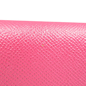 美品 ブルガリ 289053 ブルガリブルガリ クリップ レザー ゴールド ピンク 二つ折り 長財布 1372【中古】BVLGARI