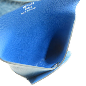 美品 エルメス バスティア ヴェルソ シェーブル シルバー金具 ブルードプリュス ブルーザンジバル ネイビー B刻印 コインケース 1374【中古】HERMES