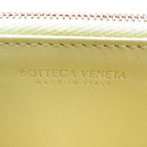 ボッテガヴェネタ カセット ジップアラウンドウォレット 750250 レザー ゴールド金具 イエロー 長財布 1376【中古】BOTTEGA VENETA
