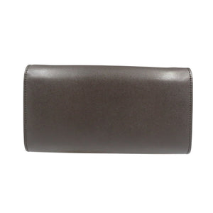 未使用 サルヴァトーレフェラガモ レザー ダークブラウン チェーンウォレット 長財布 1394【中古】Salvatore Ferragamo