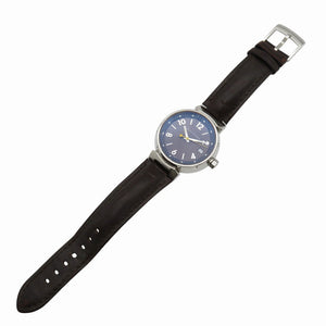 ルイヴィトン タンブール Q1311 クオーツ 腕時計 SS/レザー ブラウン LV 1419【中古】LOUIS VUITTON レディース