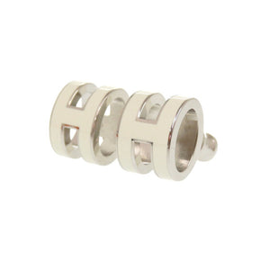 未使用 エルメス ポップアッシュ ミニ メタル ホワイト ピアス 白 1425【中古】HERMES