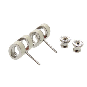 未使用 エルメス ポップアッシュ ミニ メタル ホワイト ピアス 白 1425【中古】HERMES