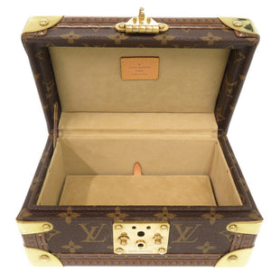美品 ルイ ヴィトン コフレ トレゾール20 モノグラム ブラウン ジュエリーボックス LV 1447【中古】LOUIS VUITTON