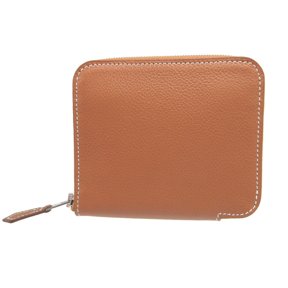 新品同様 エルメス アザップ シルクイン コンパクト B刻印(2023年製) エバーカラー シルク ゴールド コインケース 財布 1474【中古】HERMES