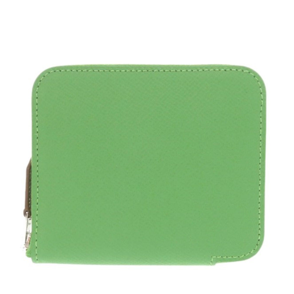 新品同様 エルメス アザップ シルクイン コンパクト ヴォーエプソン ヴェールユッカ セレスト B刻印(2023年製) コインケース 1475【中古】HERMES