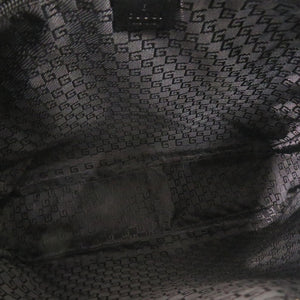 美品 グッチ ナイロン ブラック ショルダーバッグ 黒 1528【中古】GUCCI