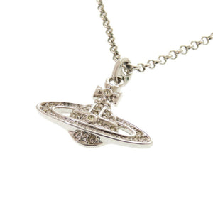 新品同様 ヴィヴィアンウエストウッド オーブ MINI BAS RELIEF ミニバスレリーフ ネックレス 真鍮/ラインストーン シルバー 1533【中古】Vivienne Westwood