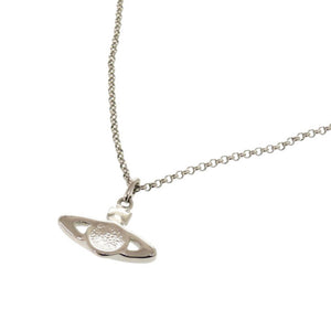 新品同様 ヴィヴィアンウエストウッド オーブ MINI BAS RELIEF ミニバスレリーフ ネックレス 真鍮/ラインストーン シルバー 1533【中古】Vivienne Westwood