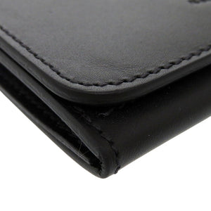 新品同様 イルビゾンテ バケッタスムース 二つ折り パスケース カードケース レザー ブラック 1541【中古】IL BISONTE