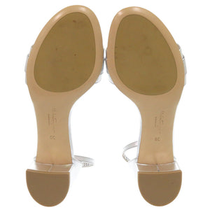 新品同様 サルヴァトーレフェラガモ ガンチーニ レザー シルバー サイズ6C サンダル 1543【中古】Salvatore Ferragamo