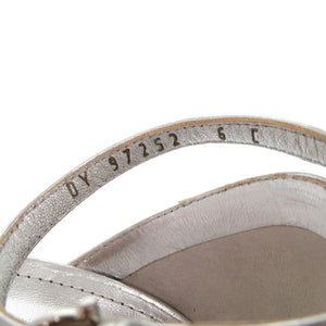 新品同様 サルヴァトーレフェラガモ ガンチーニ レザー シルバー サイズ6C サンダル 1543【中古】Salvatore Ferragamo