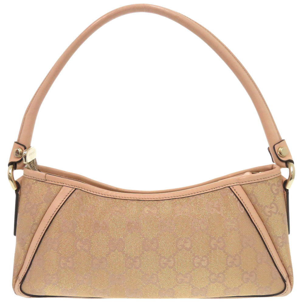 美品 グッチ アビー GG柄 130939 GGキャンバス ピンク ワンショルダーバッグ 1558【中古】GUCCI